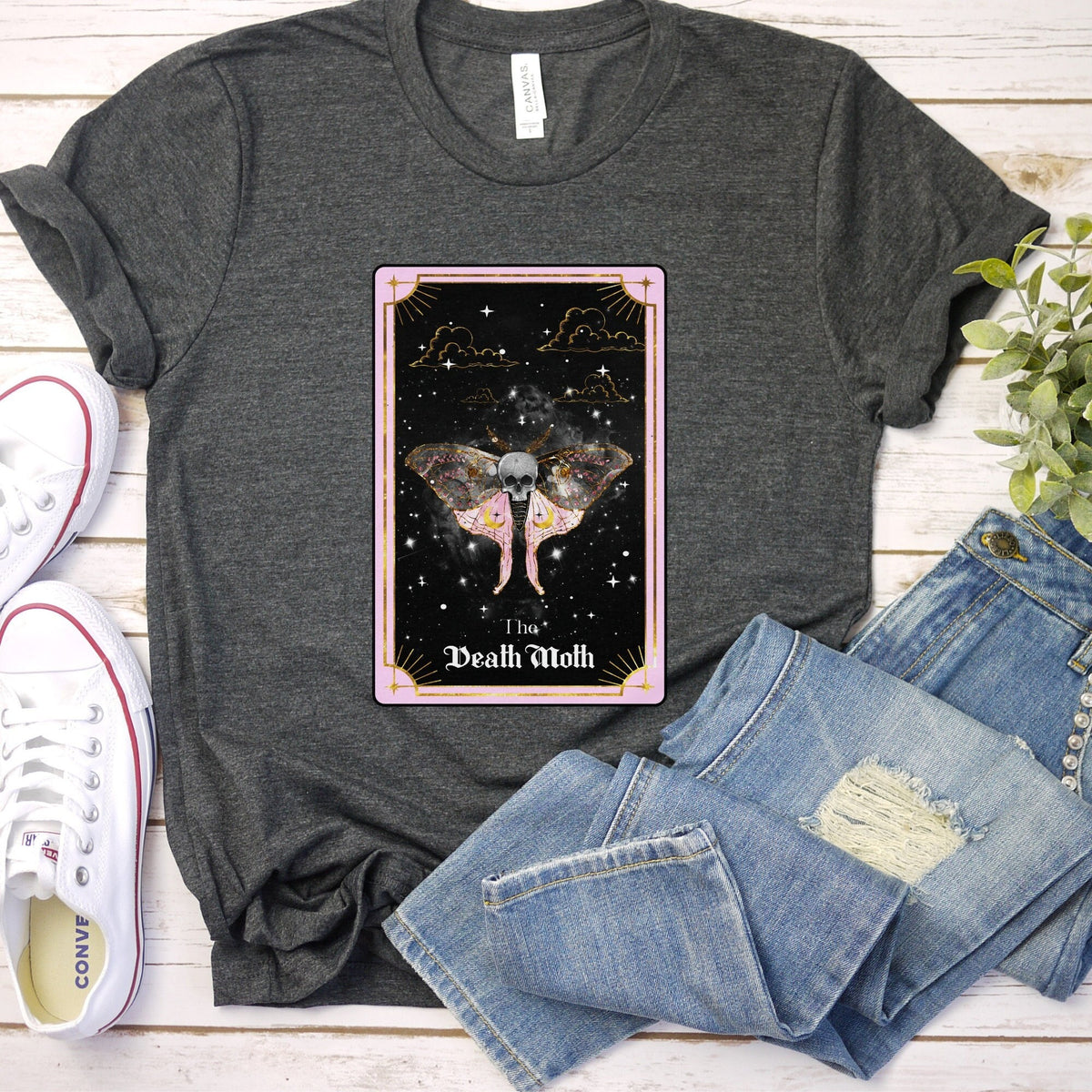 The Death Moth Tarot Card Deaths Head Moth Shirt Tarot Card Shirt Moth Shirt Occult Shirt Mystical Shirt Witchy Shirt Tarot Reader Graphic Tee – Cozy Vibes · Perfect For Daily Wear