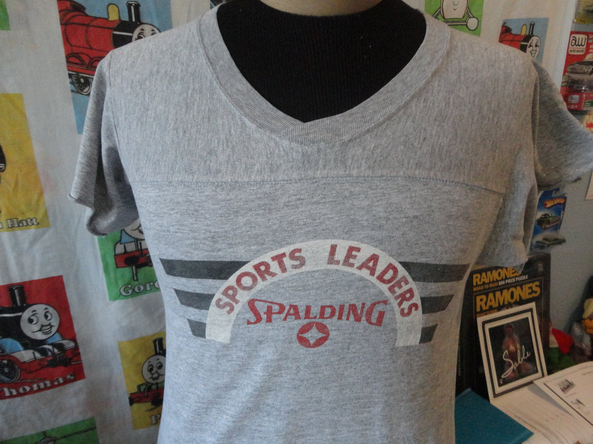 Vintage 8039s Spalding Gym Workout Gray V Neck T shirt M Graphic Tee – Feel-Good Design · Top Pick For Any Outfit