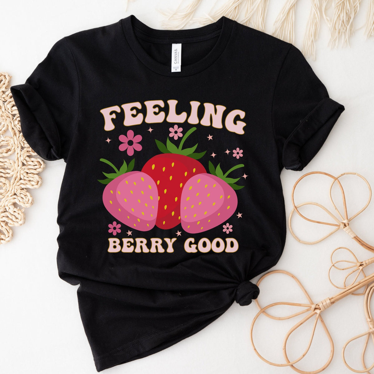 Feeling Berry Good Strawberry Shirt Farmers Market Shirt Strawberries Shirt Fruit T Shirt Summer Shirt Fruit Tshirt Berry Shirt Graphic Tee – Cozy Vibes · Perfect For Daily Wear