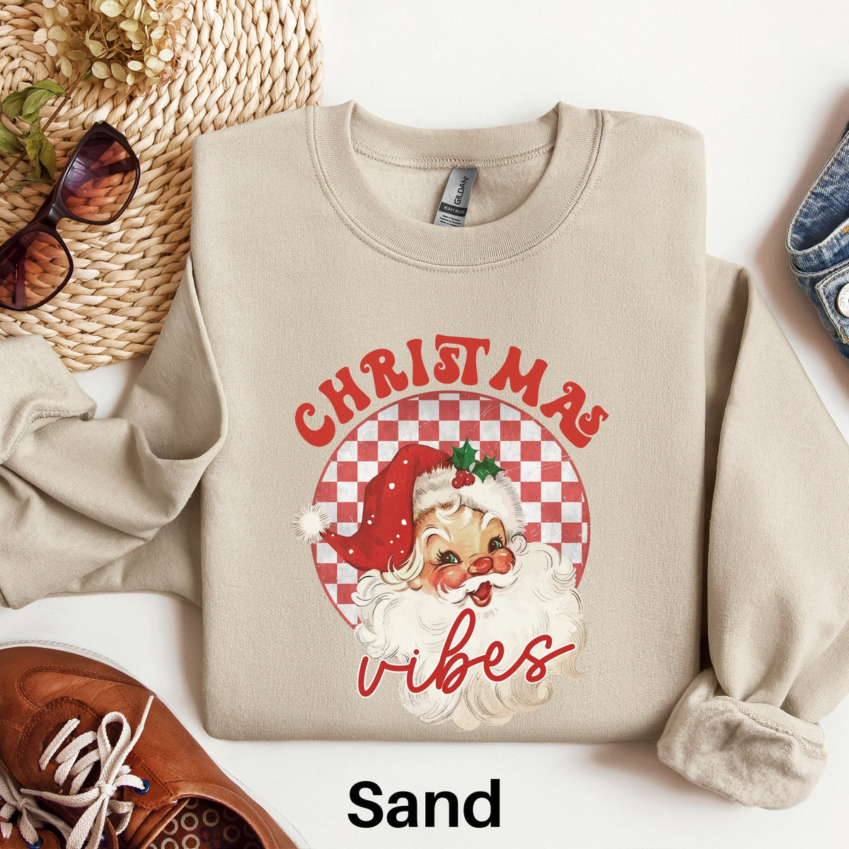 Vintage Santa Sweater Christmas Vibes Sweater Retro Christmas Shirt Holiday Sweatshirt Crewneck Holiday Sweatshirt Cute Christmas Shirt Sweatshirt – Fan Favorite · Top Pick For Any Outfit