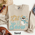 Let It Snow Sweatshirt Blue Christmas Sweater Winter Season Sweater Snowman Christmas Sweater Retro Christmas Shirt Holiday Sweater Sweatshirt – Everyday Comfort · Trending Graphic Apparel