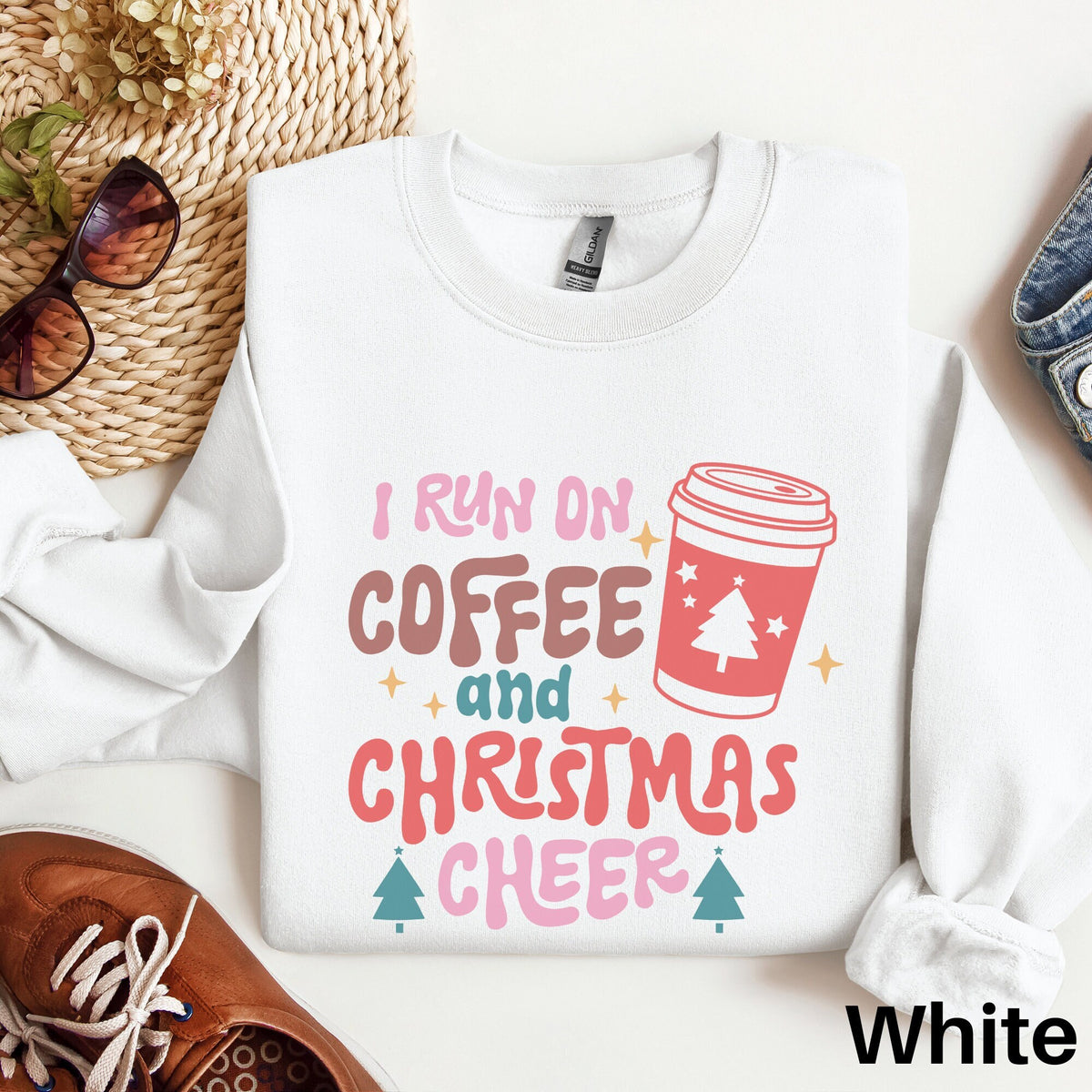 Coffee Christmas Sweatshirt Coffee Lover Sweater Retro Christmas Shirt Holiday Sweatshirt Crewneck Holiday Sweater Cute Christmas Shirt Sweatshirt – Soft Feel · Top Pick For Any Outfit