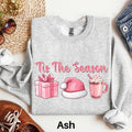 Tis The Season Sweatshirt Retro Pink Christmas Shirt Holiday Sweatshirt Crewneck Holiday Sweater Cute Christmas Shirt Pastel Christmas Sweatshirt – Easygoing Wear · Top Pick For Any Outfit