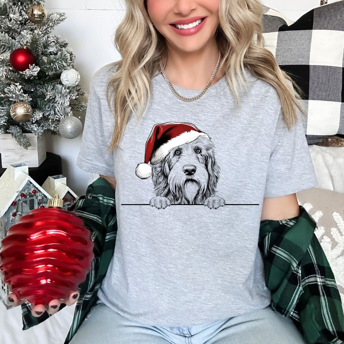 Xmas Tshirt Bearded Collie Dog Christmas T Shirt Santa Hat Design Xmas TShirt Holiday Season Shirt For Men Women Kids Graphic Tee – Soft Feel · Trending Graphic Apparel