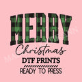 DTF Merry Christmas DTF Transfer Buffalo Plaid Christmas Dtf Print Christmas Heat transfer Christmas Screen Print Green and Black Plaid Graphic Tee – Premium Graphic · Great Gift For Fans