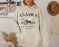Alaska Moose Hooded Sweatshirt Unisex Alaska Hoodie Pullover State Shirt Gift The Last Frontier Hoodie – Cozy Vibes · High-Quality Print