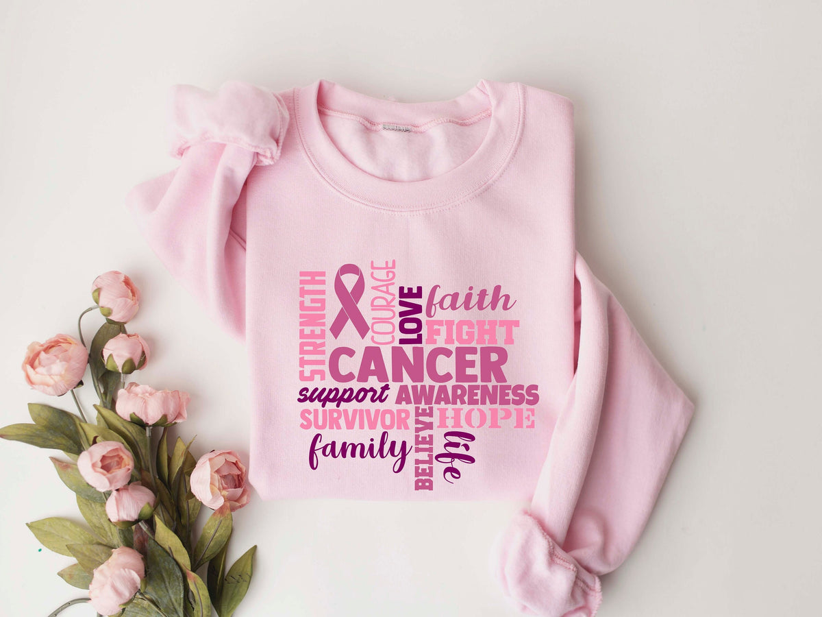 Support The Fighters Shirt Admire The Survivors Shirt Honor The Taken Pink Ribbon Shirt Breast Cancer Awareness Pink Day Sweatshirt Sweatshirt – Bold Style · Great Gift For Fans
