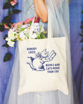 Silly Bookish Tote Bag for Cat Mom Who Loves Books Nobody Likes Books and Cats More Than I Do Funny Bookworm Tote Reader Who Loves Cats Tote Bag – Warm & Stylish · Top Pick For Any Outfit