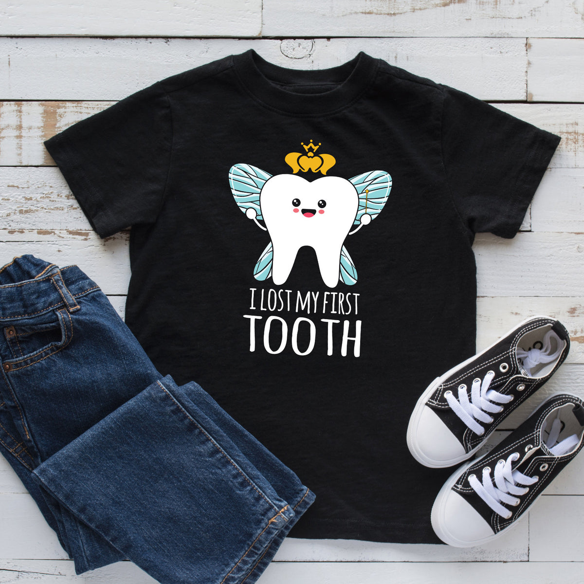 I Lost My First Tooth TShirt Kids Tee Toddler Shirt Tooth Fairy Design Milestone Top First Tooth Celebration Graphic Tee – Warm & Stylish · Perfect For Daily Wear