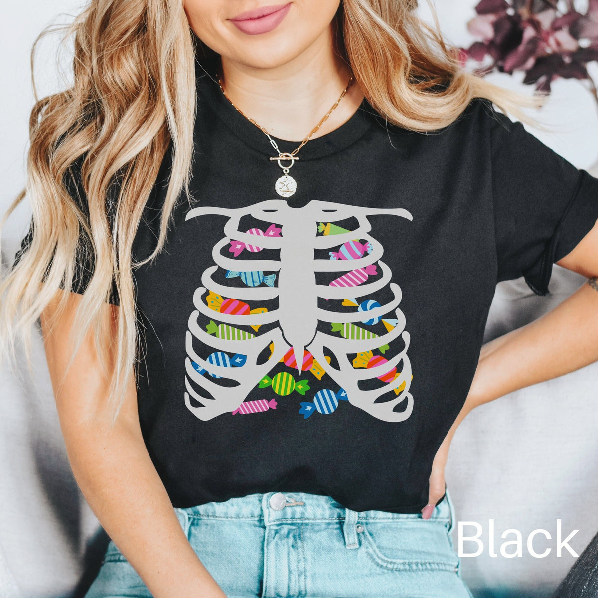 Rib Cage Shirt Skeleton Ribs Shirt Halloween Tshirt Spooky Season Shirt Candy Shirt Skeleton Rib Cage Tee Halloween Party Costume Graphic Tee – Warm & Stylish · Must-Have Style