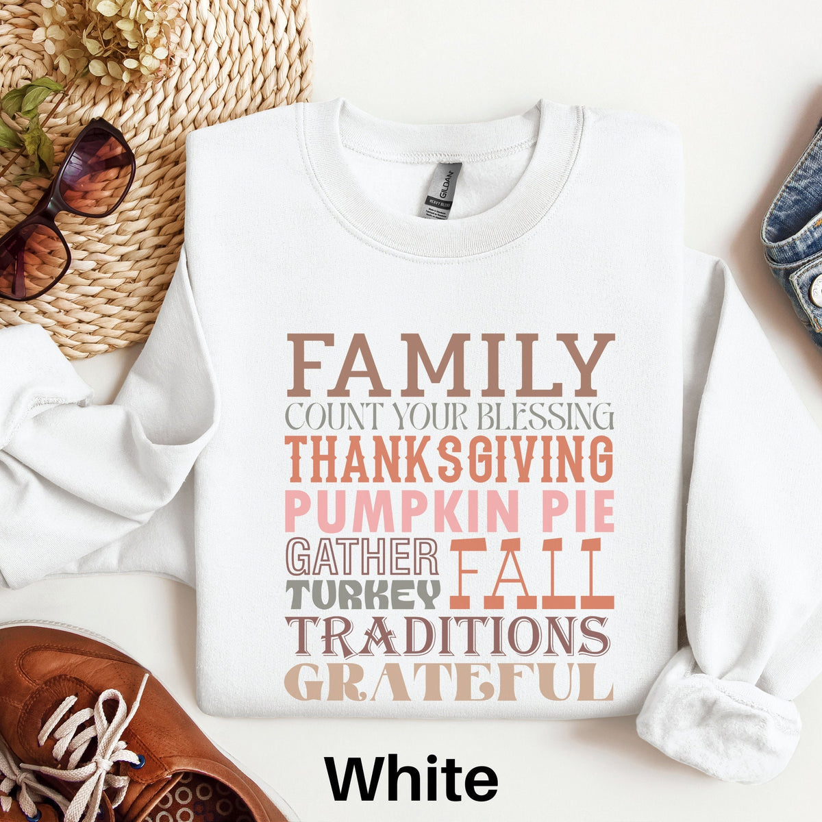Thanksgiving Dinner Sweatshirt Thankful Sweater Thanksgiving Sweatshirt Fall Favorites Shirt Family Traditions Pumpkin Pie Turkey Sweatshirt – Everyday Comfort · Trending Graphic Apparel