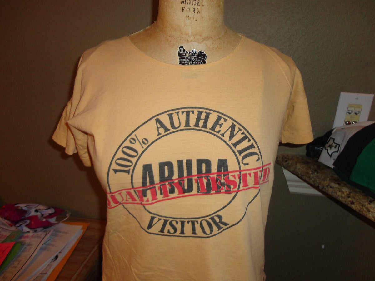 Vintage 8039s Aruba Virgin Islands Tourist Crop Top T Shirt Size M medium Graphic Tee – Warm & Stylish · High-Quality Print