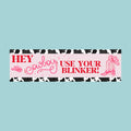 Funny Western Bumper Sticker Hey Cowboy Use Your Blinker Silly Retro Aesthetic Bumper Sticker for New Driver Groovy Anxious Driver Gift Graphic Tee – Feel-Good Design · Must-Have Style