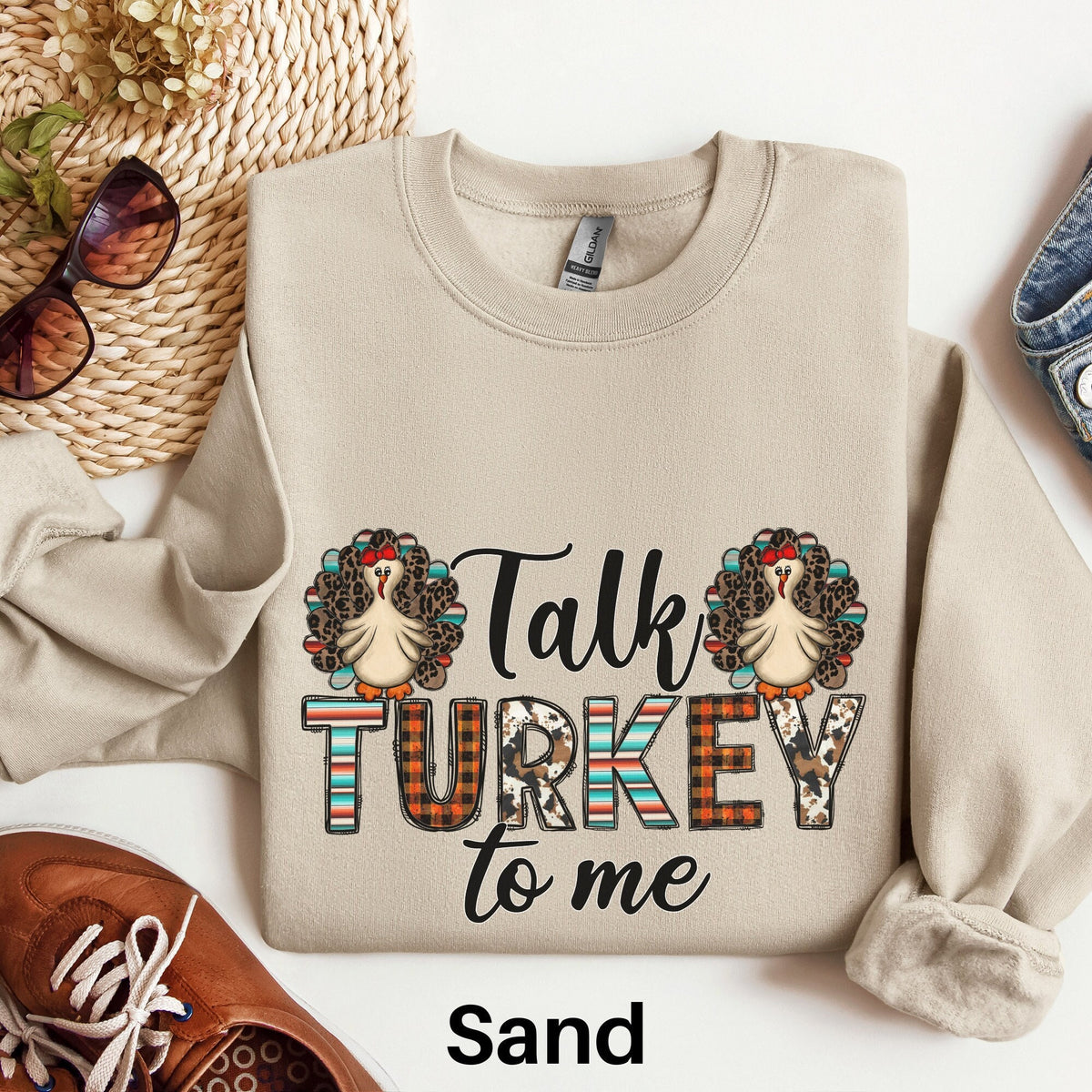 Talk Turkey To Me Sweatshirt Thanksgiving Dinner Sweatshirt Thankful Sweater Thanksgiving Sweatshirt Fall Favorites Shirt Turkey Dinner Sweatshirt – Feel-Good Design · Trending Graphic Apparel