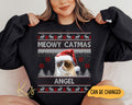 Meowy Catmas Sweatshirts Custom Catmas Photo Sweatshirts Ugly Cat Sweatshirts Funny Cat Lovers Gifts Cute Meowy Christmas Sweatshirts Sweatshirt – Soft Feel · Trending Graphic Apparel