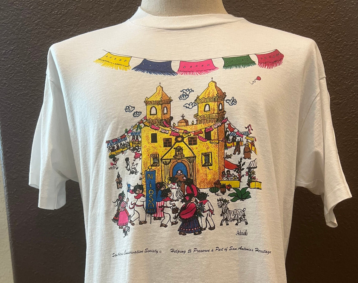Vintage 8039s San Antonio Conservation Society White T Shirt Size XL Graphic Tee – Easygoing Wear · Must-Have Style