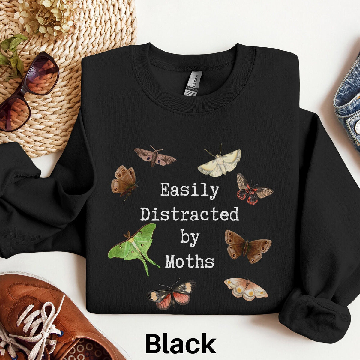 Easily Distracted by Moths Sweatshirt Entomology Shirt Moth Lover Hoodie Entomology Gift Entomologist Shirt Insect Shirt Insect Gift Hoodie – Fan Favorite · Great Gift For Fans