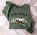 Unisex Montana Big Sky Country Moose Crewneck Sweatshirt Montana Pullover Gift Sweatshirt – Warm & Stylish · Must-Have Style