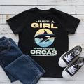Girl Who Loves Orcas TShirt Hoodie Womens Tees Kids Shirt Toddler Tee Long Sleeve Sweatshirt Tank Top Hoodie – Feel-Good Design · Trending Graphic Apparel