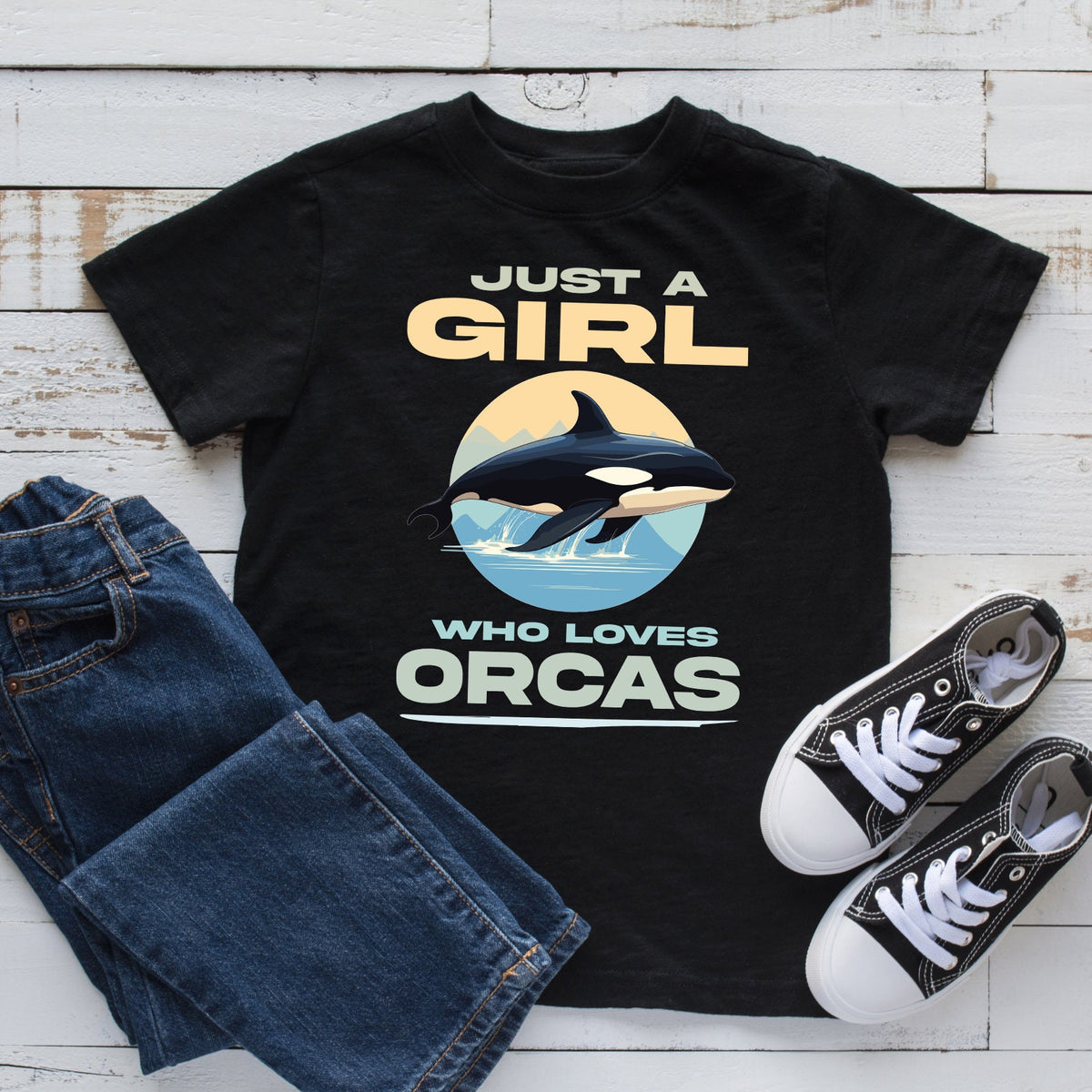 Girl Who Loves Orcas TShirt Hoodie Womens Tees Kids Shirt Toddler Tee Long Sleeve Sweatshirt Tank Top Hoodie – Feel-Good Design · Trending Graphic Apparel