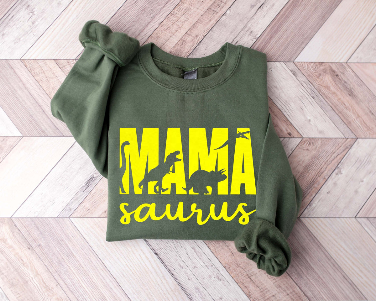 Mama Saurus SweatshirtMama DinosaurMom Life SweatshirtMother39s Day SweatshirtFunny Mother39s Day GiftMother birthday giftGift for Mom Sweatshirt – Cozy Vibes · Perfect For Daily Wear