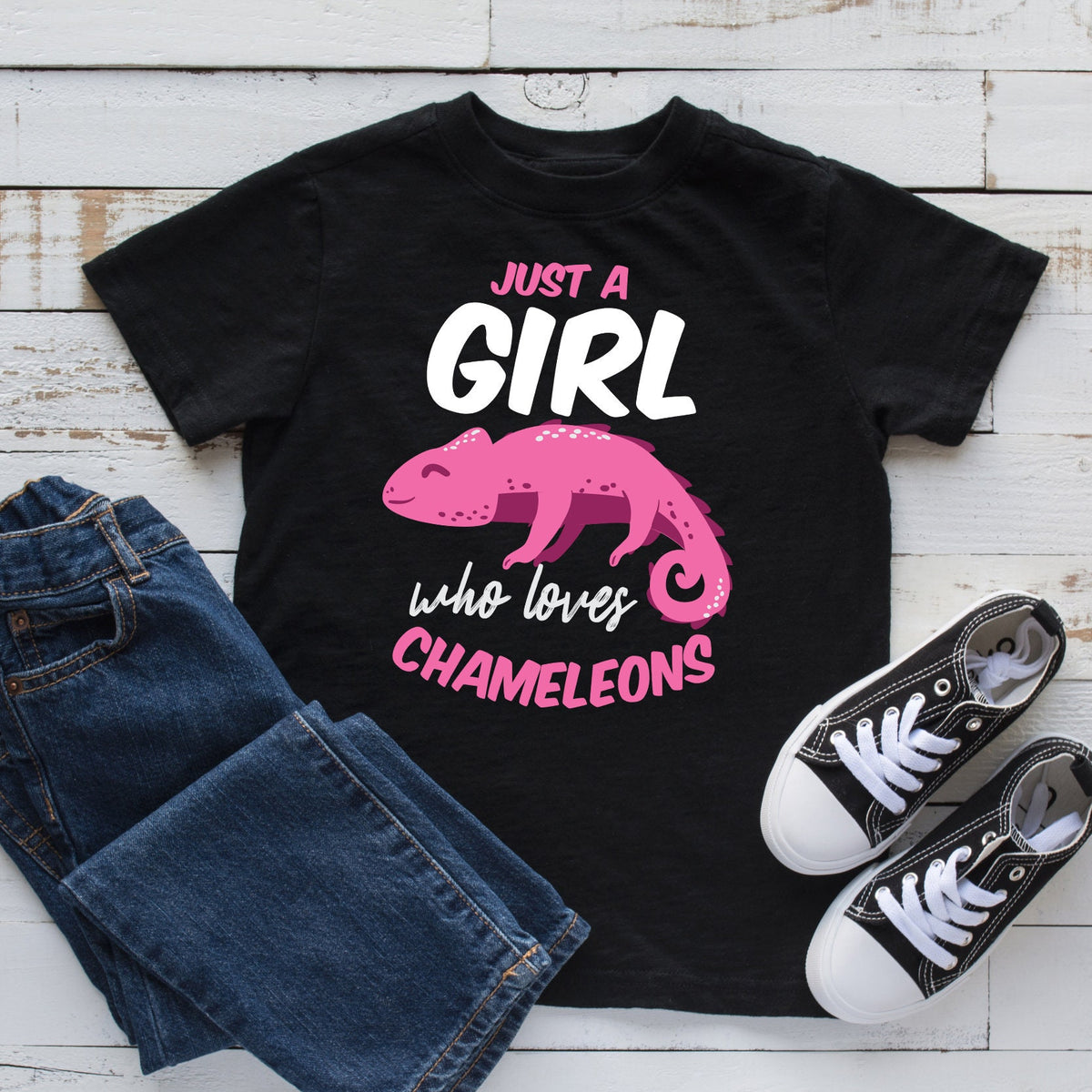 Girl Who Loves Chameleons Kids Tee Toddler Shirt Kids Hoodie Reptile Lover Design Hoodie – Premium Graphic · Great Gift For Fans