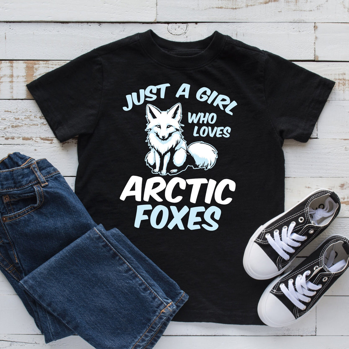 Girl Who Loves Arctic Foxes Kids Tee Toddler Shirt Hoodie Arctic Fox Lover Design Hoodie – Bold Style · Perfect For Daily Wear