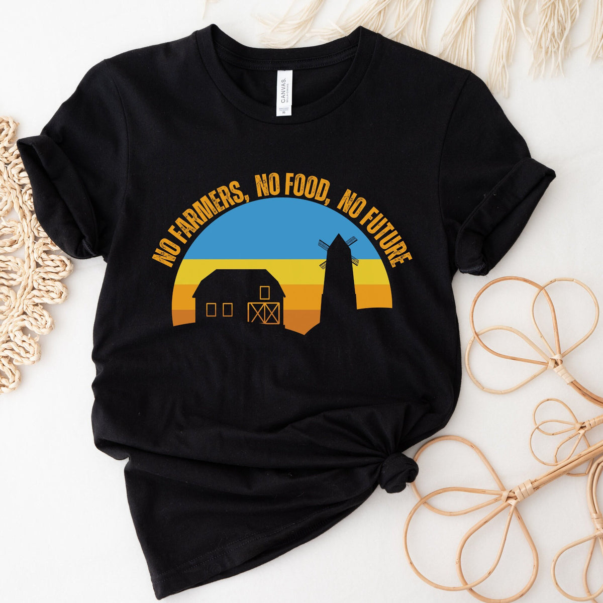 No Farmers No Food Farming Shirt Farmer Gift Farm Life Shirt Support Your Local Farmer Thank a Farmer Farmers Shirt Farmers Market Graphic Tee – Warm & Stylish · Must-Have Style