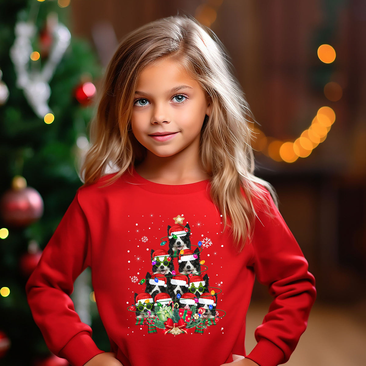 Kids Xmas Jumper Border Collie Dog Kids Xmas Gifts Childrens Xmas Sweater Kids Christmas Sweatshirt Childs Xmas Shirt Sweatshirt – Premium Graphic · Trending Graphic Apparel