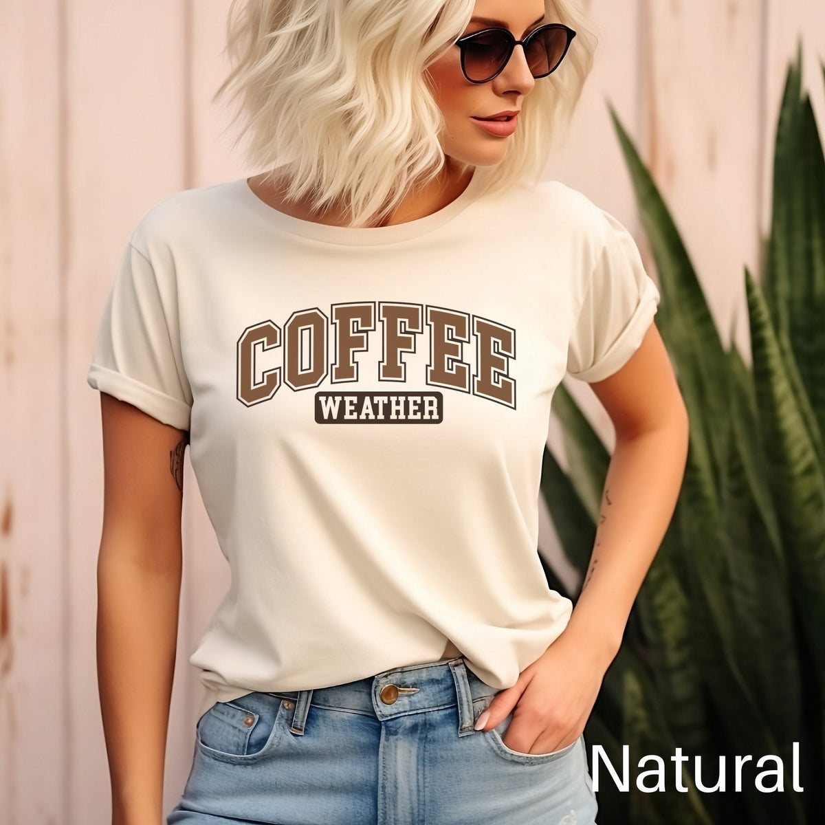 Coffee Weather Shirt Coffee Shirt Autumn Favorites Cute Fall Shirt Womens Fall Season Tshirt Fall Lover Gift Coffee Lover Gift Graphic Tee – Bold Style · High-Quality Print