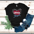 Latvian shirt Latvia shirt Latvia Flag Tshirt Latvian Forever T shirt Riga Skyline TShirt gift for latvian Latvia flag heart half latvian Graphic Tee – Everyday Comfort · High-Quality Print
