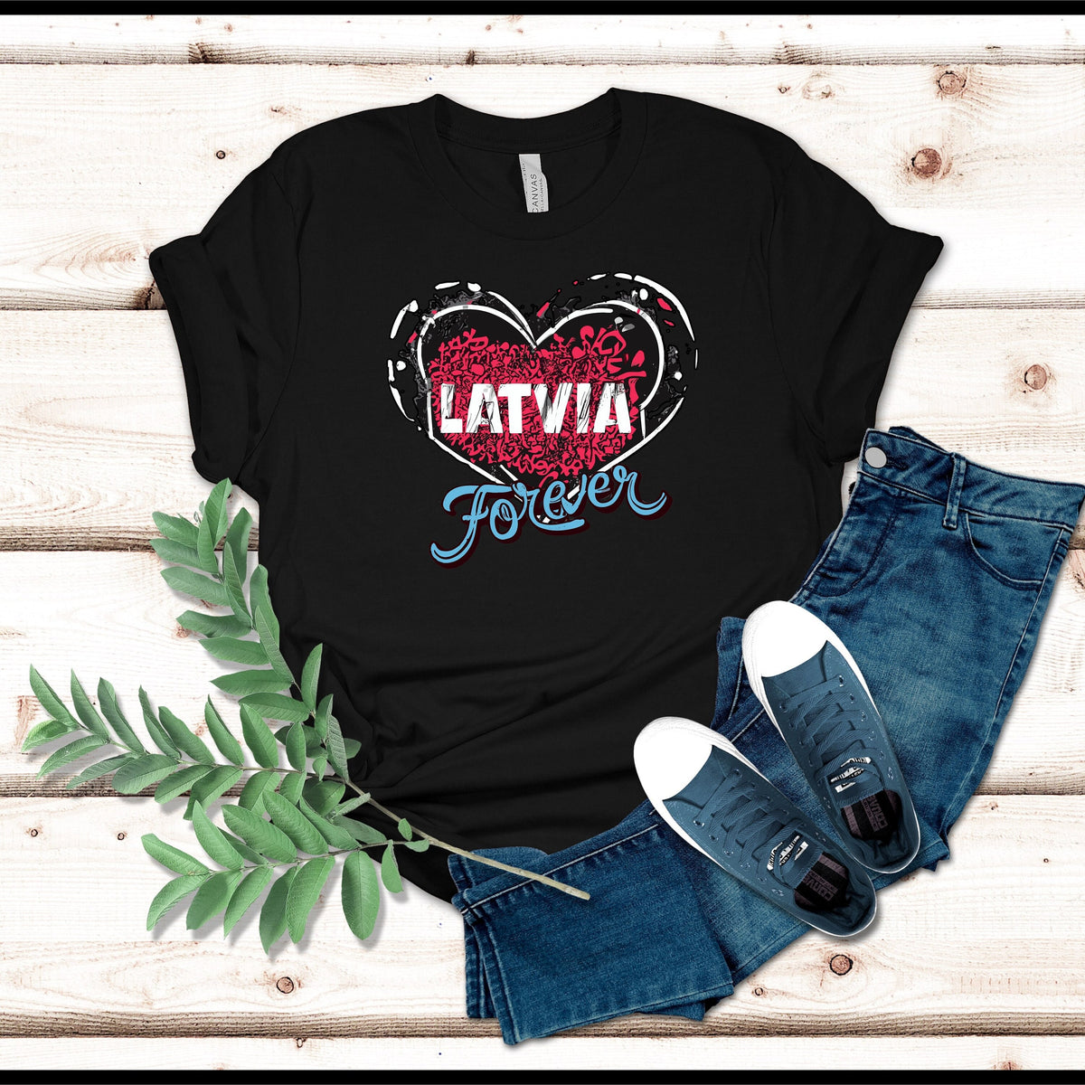 Latvian shirt Latvia shirt Latvia Flag Tshirt Latvian Forever T shirt Riga Skyline TShirt gift for latvian Latvia flag heart half latvian Graphic Tee – Everyday Comfort · High-Quality Print