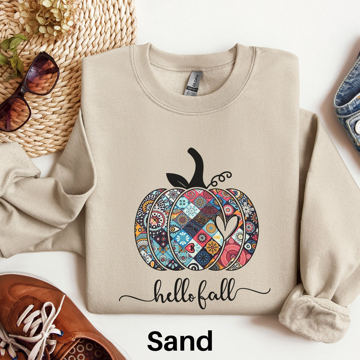 Hello Fall Sweatshirt Pumpkin Sweater Cute Fall Shirt Fall Season Sweater Womens Autumn Sweatshirt Fall Lover Gift Autumn Lover Sweatshirt – Bold Style · Must-Have Style