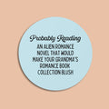 Funny Book Lover Sticker for Romance Reader Silly Alien Romance Sticker Cute Bookish Gift for Bookworm Who Loves Science Fiction Books Graphic Tee – Cozy Vibes · Trending Graphic Apparel