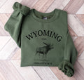 Unisex Wyoming Moose Crewneck Sweatshirt Wyoming Shirt for Women Pullover Gifts Sweatshirt – Warm & Stylish · High-Quality Print