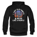 Elephant Hoodie Elephant Gift Animal Lover Hoodie Animal Lover Gift Funny Introvert Elephant Apparel Gift For Introvert OH1755 Hoodie – Fan Favorite · High-Quality Print