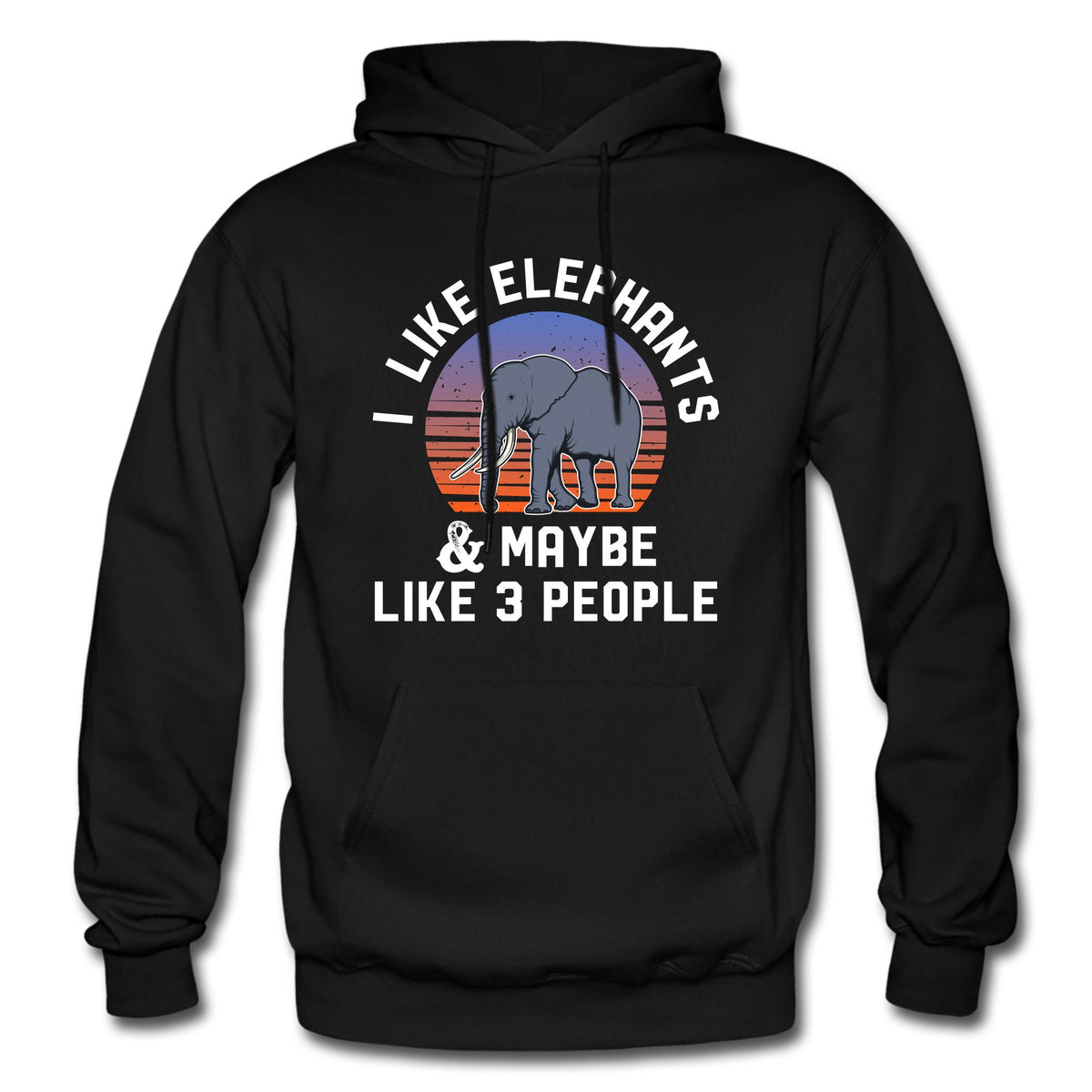 Elephant Hoodie Elephant Gift Animal Lover Hoodie Animal Lover Gift Funny Introvert Elephant Apparel Gift For Introvert OH1755 Hoodie – Fan Favorite · High-Quality Print