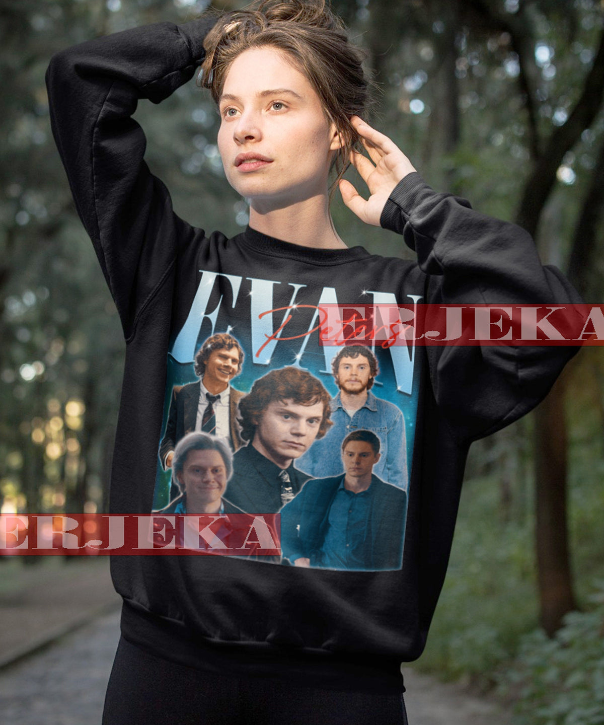 EVAN PETERS Vintage Sweatshirt Evan Peters Homage sweater Evan Peters Tees Evan Peters Retro 90s Sweater Evan Peters Tees Sweatshirt – Premium Graphic · Trending Graphic Apparel
