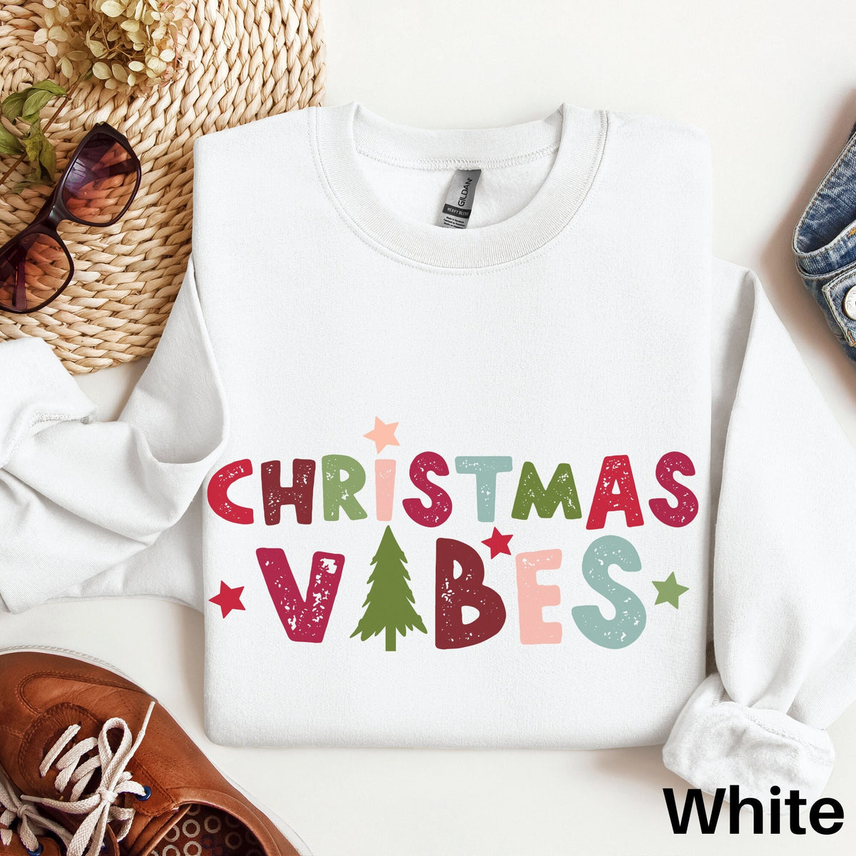 Christmas Vibes Sweater Santa Sweater Retro Christmas Shirt Holiday Sweatshirt Crewneck Holiday Sweatshirt Cute Christmas Shirt Sweatshirt – Cozy Vibes · Great Gift For Fans