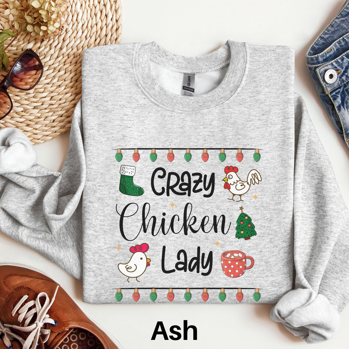 Crazy Chicken Lady Shirt Chicken Christmas Sweatshirt Funny Chicken Sweater Chicken Lover Gift Chicken Mom Shirt Chicken Gift Sweatshirt – Everyday Comfort · Perfect For Daily Wear