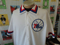 Philadelphia 76ers Sixers White NBA Throwback Warm Up Shooting Shirt Jersey Size 54 Jersey – Aesthetic Look · Top Pick For Any Outfit