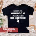 Brother Shirts Baby Announcement Shirt Family Matching Shirts Mommy39s Due With Boo 2 I39m Going To Be A Big Brother Toddler TShirt Graphic Tee – Warm & Stylish · Great Gift For Fans