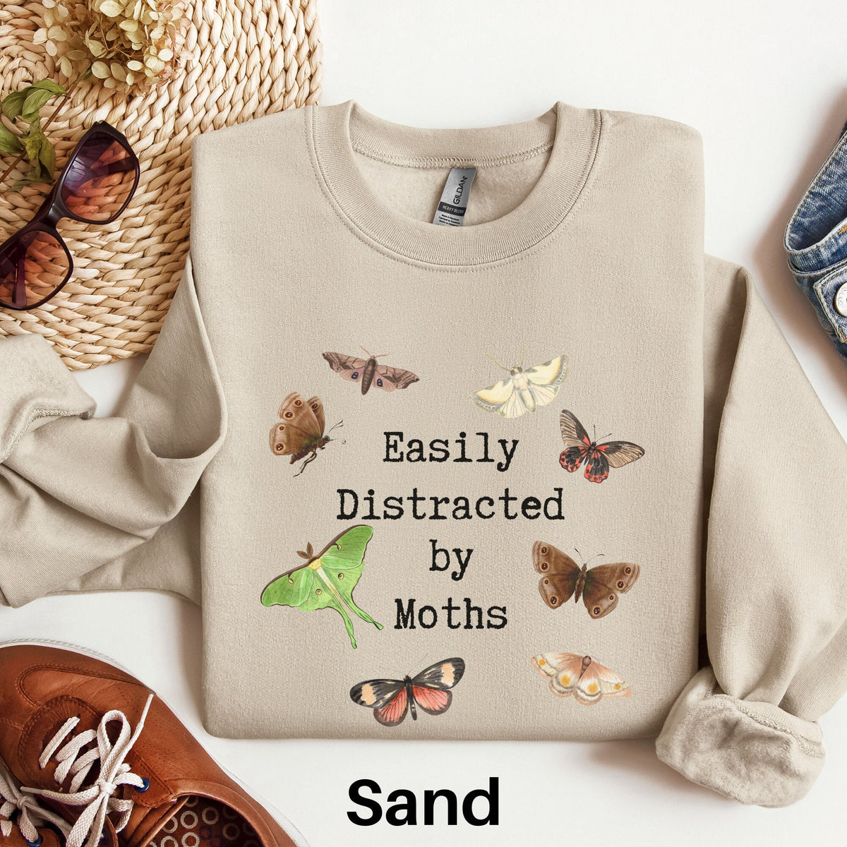 Easily Distracted by Moths Sweatshirt Entomology Shirt Moth Hoodie Entomology Gift Entomologist Shirt Insect Shirt Insect Lover Gift Hoodie – Everyday Comfort · Perfect For Daily Wear