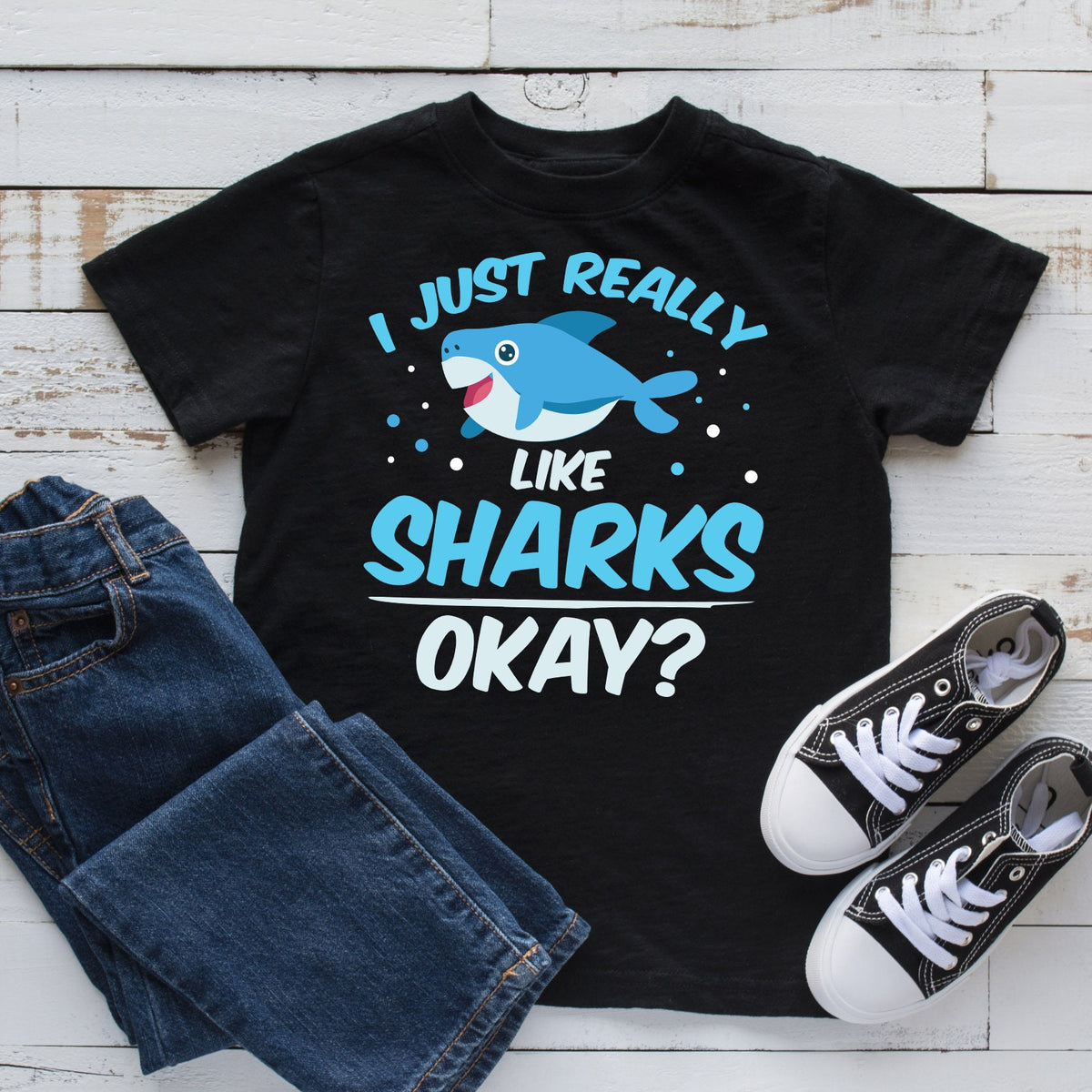 I Just Really Like Sharks Kids Tee Toddler Shirt Kids Hoodie Shark Lover Ocean Design Hoodie – Feel-Good Design · Perfect For Daily Wear