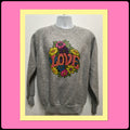 Vintage 1970s unworn flower power quotLovequot decal sweatshirt Sweatshirt – Warm & Stylish · High-Quality Print