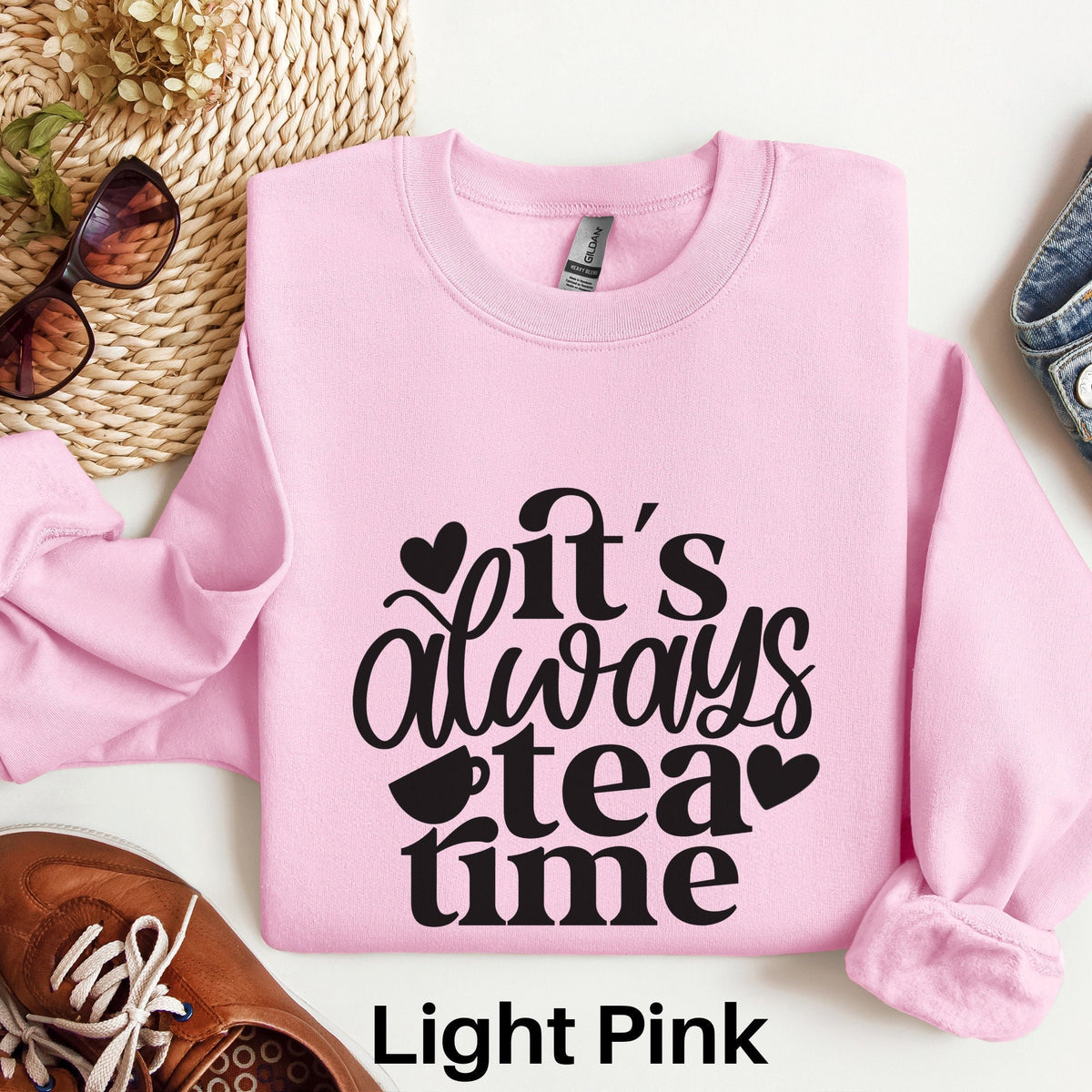 Its Always Tea Time Sweatshirt Tea Lover Gift Tea Lover Sweatshirt Tea Addict Sweater It39s a Tea Shirt Kawaii Shirt Tea Drinker Gift Sweatshirt – Everyday Comfort · Top Pick For Any Outfit
