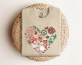Christmas Heart Sweatshirt Christmas Love Shirt Christmas Icons Sweater Holiday Women Crewneck Xmas Heart TShirt Sweatshirt – Bold Style · Top Pick For Any Outfit