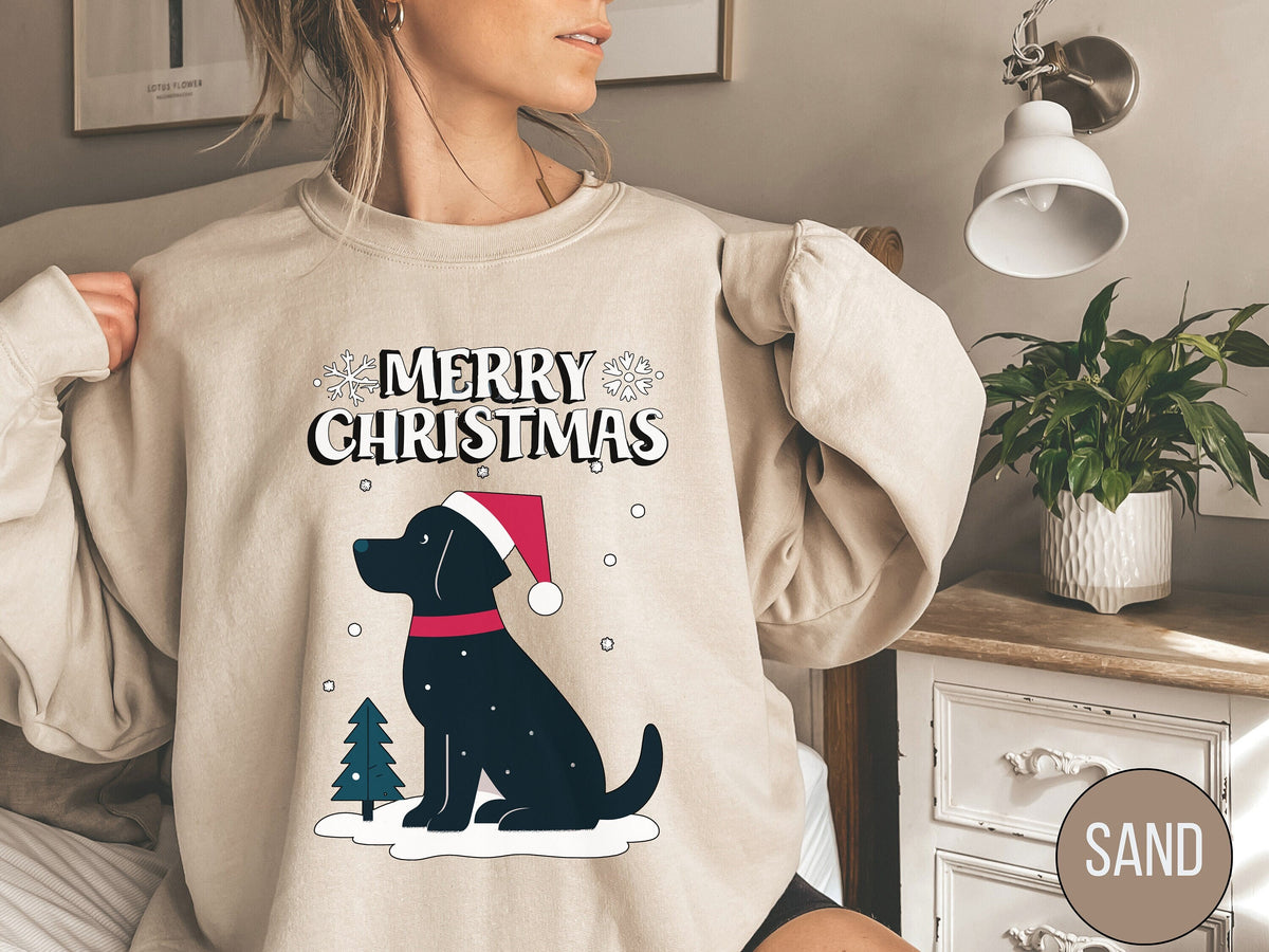 Labrador Christmas Sweatshirt Black Lab Xmas Sweatshirt Lab dog owner Gift Labrador mom christmas gifts Labrador Retriever Xmas gifts Sweatshirt – Easygoing Wear · Must-Have Style