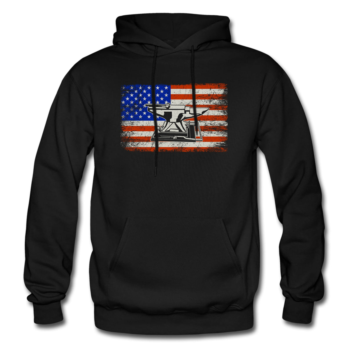 Blacksmith Hoodie Blacksmith Gift USA Hoodie Patriotic Hoodie Flag Hoodie Metalwork Gift Blacksmith USA USA Blacksmith Gift OH2276 Hoodie – Cozy Vibes · Perfect For Daily Wear