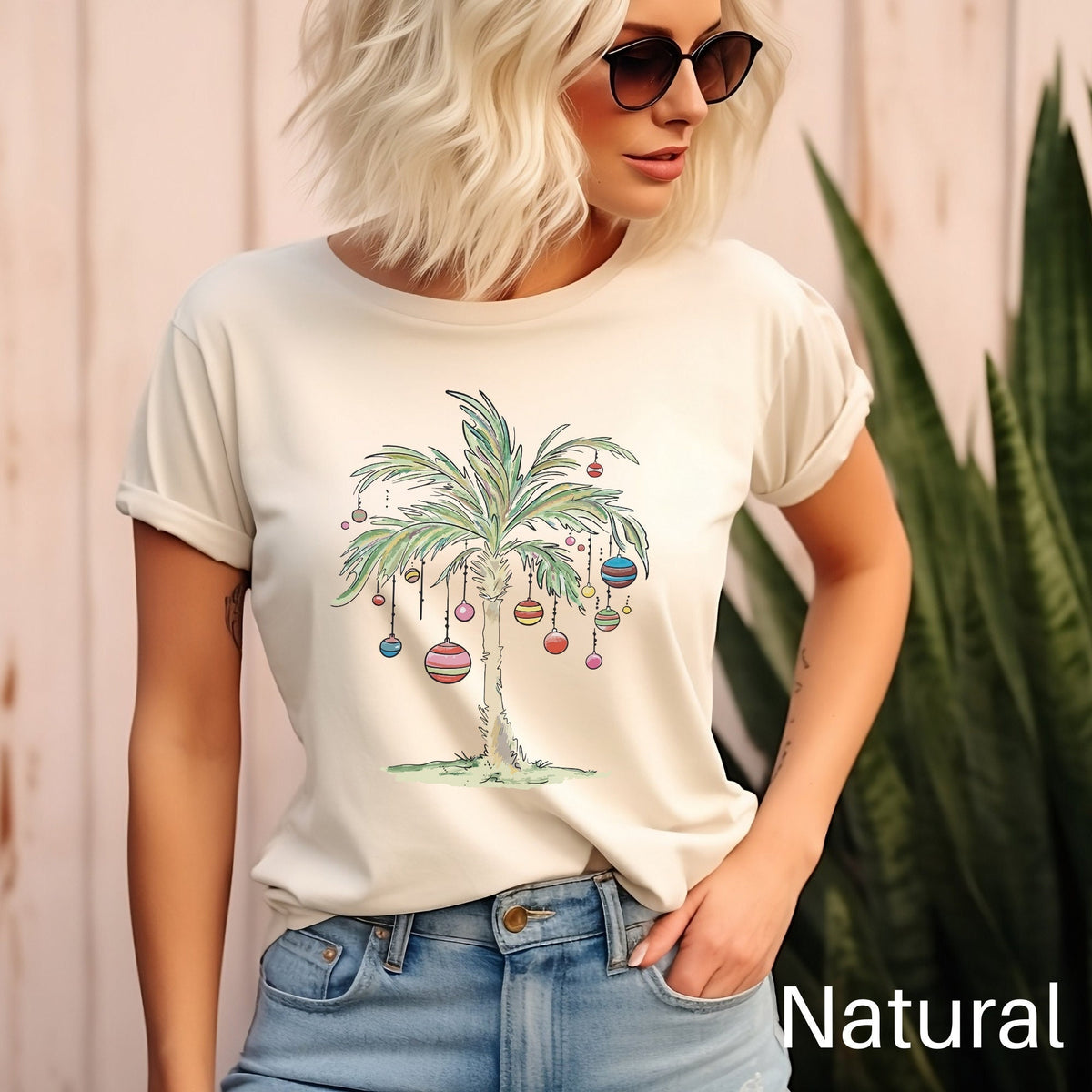 Beach Christmas Shirt Palm Tree Shirt Beachy Christmas Tropical Christmas Shirt Coastal Christmas Tee Hawaii Florida Christmas Shirt Graphic Tee – Cozy Vibes · Perfect For Daily Wear